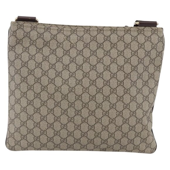 GUCCI GG Supreme Shoulder Bag PVC Beige Gold Auth - Picture 3 of 16